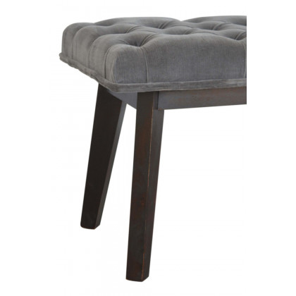 Artisan Velvet Hallway Bench - Gray