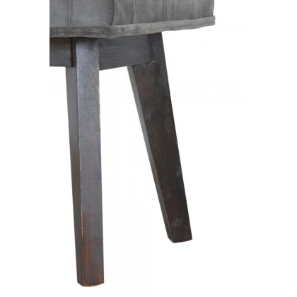 Artisan Velvet Hallway Bench - Gray
