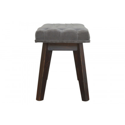 Artisan Velvet Hallway Bench - Gray