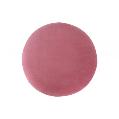 Artisan Footstool with Base - Velvet, Pink, Wooden