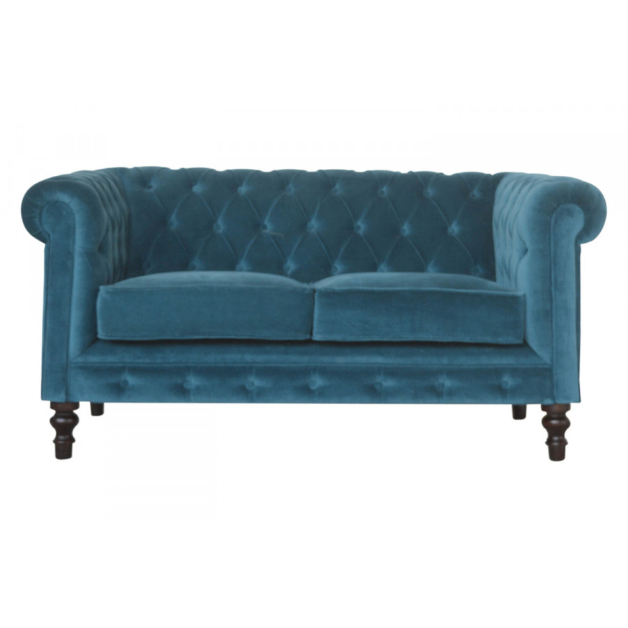 Artisan Chesterfield Sofa with 2 Seater - Teal, Velvet