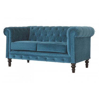 Artisan Chesterfield Sofa with 2 Seater - Teal, Velvet
