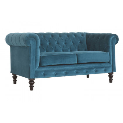 Artisan Chesterfield Sofa with 2 Seater - Teal, Velvet