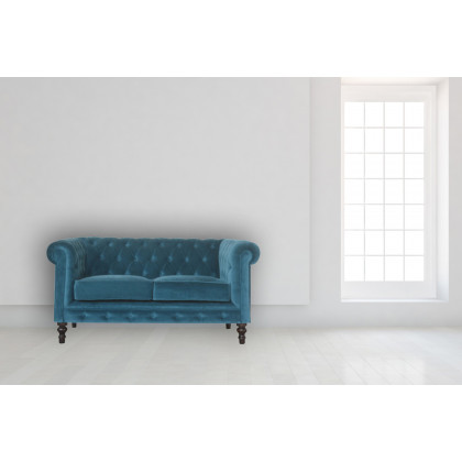 Artisan Chesterfield Sofa with 2 Seater - Teal, Velvet