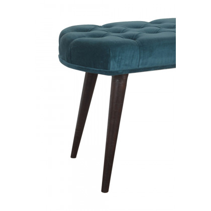 Artisan Deep Button Bench - Teal, Velvet