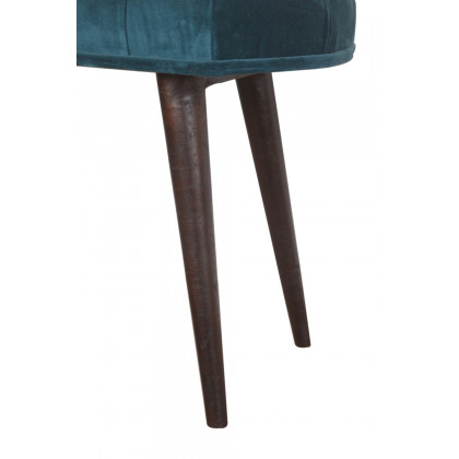 Artisan Deep Button Bench - Teal, Velvet