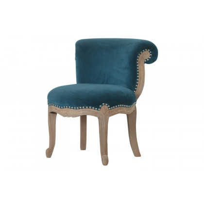 Artisan Studded Chair - Velvet, Teal