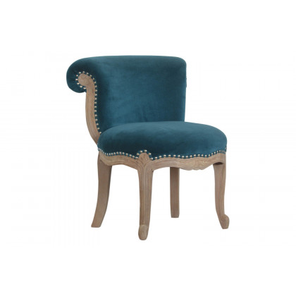Artisan Studded Chair - Velvet, Teal