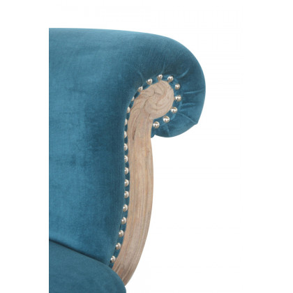 Artisan Studded Chair - Velvet, Teal