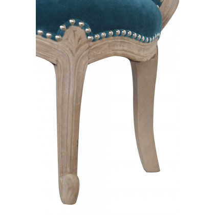 Artisan Studded Chair - Velvet, Teal