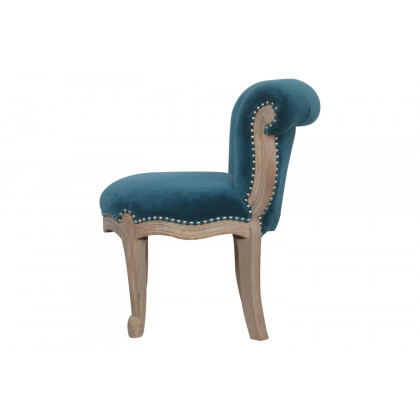 Artisan Studded Chair - Velvet, Teal