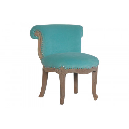 Artisan Studded Chair - Velvet, Aqua