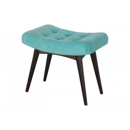 Artisan Curved Bench - Aqua, Velvet