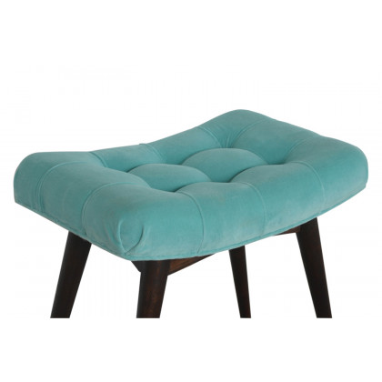 Artisan Curved Bench - Aqua, Velvet