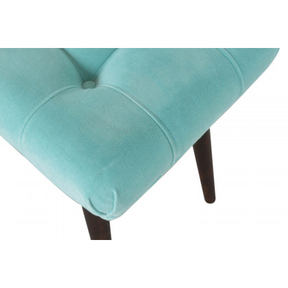 Artisan Curved Bench - Aqua, Velvet