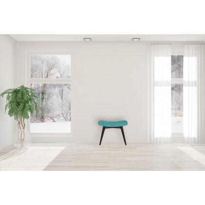 Artisan Curved Bench - Aqua, Velvet