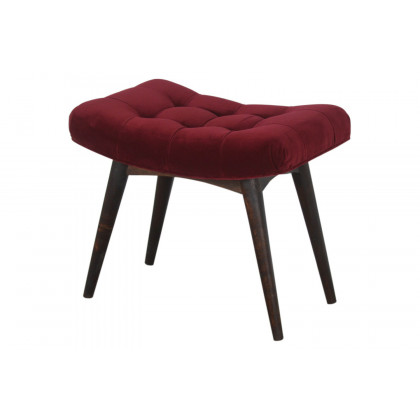 Artisan Curved Bench - Wine Red, Velvet