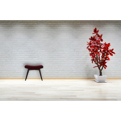 Artisan Curved Bench - Wine Red, Velvet