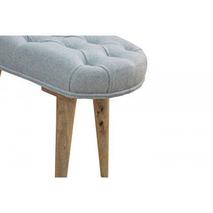 Artisan Deep Button Bench - Gray, Tweed