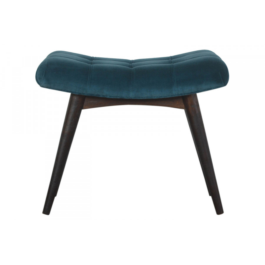 Artisan Curved Bench - Teal, Velvet