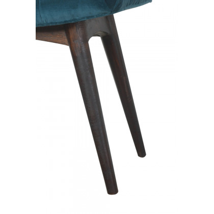 Artisan Curved Bench - Teal, Velvet