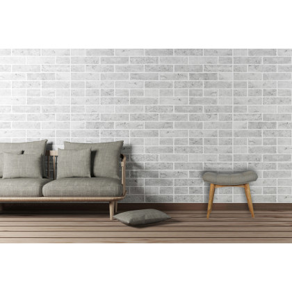 Artisan Curved Bench - Gray, Tweed
