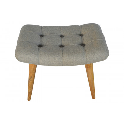 Artisan Curved Bench - Gray, Tweed