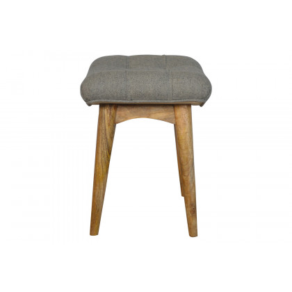 Artisan Curved Bench - Gray, Tweed
