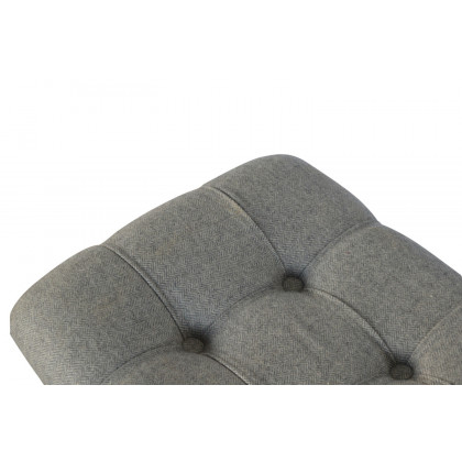 Artisan Curved Bench - Gray, Tweed