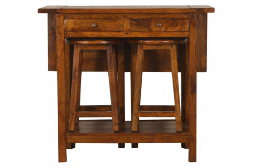 Artisan™ - Chestnut Breakfast Table With 2 Stools