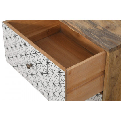Artisan Prima Bedside with 2 Drawers - Short Legs