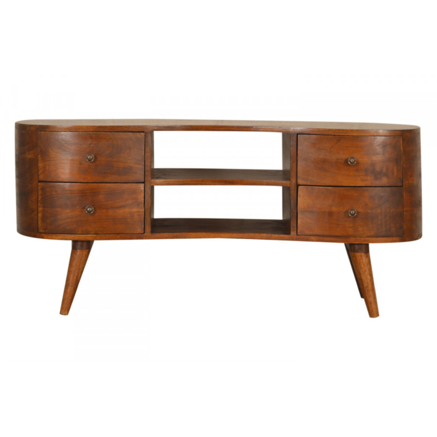 Artisan - Wave Entertainment Unit in Chestnut