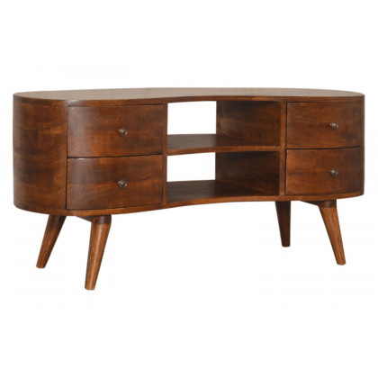 Artisan - Wave Entertainment Unit in Chestnut