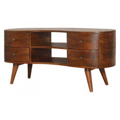 Artisan - Wave Entertainment Unit in Chestnut