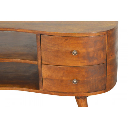 Artisan - Wave Entertainment Unit in Chestnut
