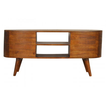 Artisan - Wave Entertainment Unit in Chestnut