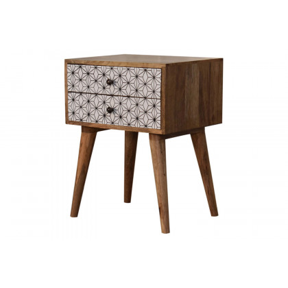 Artisan Prima Bedside with 2 Drawers - Tall Legs