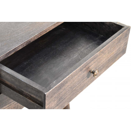 Artisan - Modern Solid Wood Bedside in Ash Black