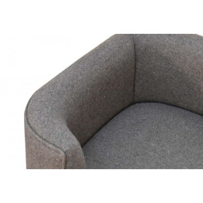 Artisan Battleship Pet Sofa Bed - Tweed