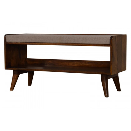 Artisan Nordic Seat Pad Storage Bench - Brown, Tweed