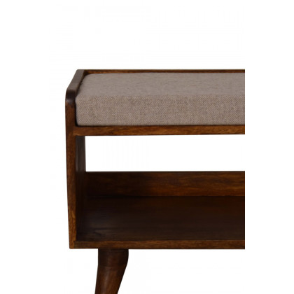 Artisan Nordic Seat Pad Storage Bench - Brown, Tweed