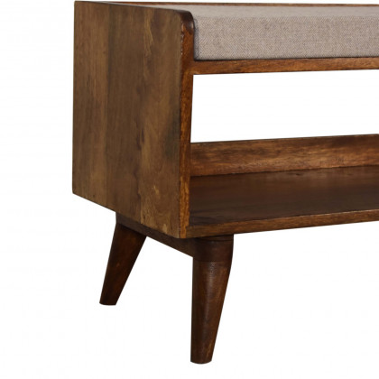 Artisan Nordic Seat Pad Storage Bench - Brown, Tweed