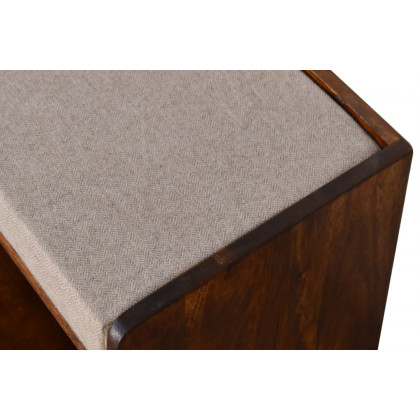 Artisan Nordic Seat Pad Storage Bench - Brown, Tweed