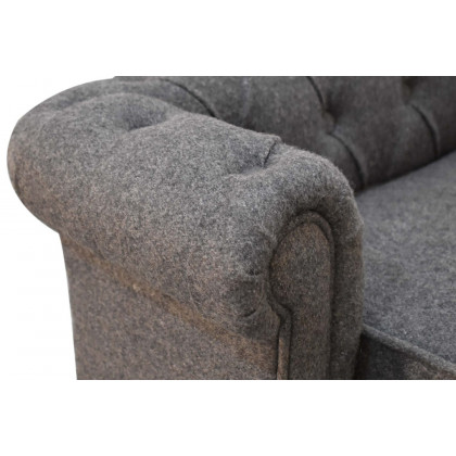 Artisan Battleship Pet Sofa Bed - Deep Button