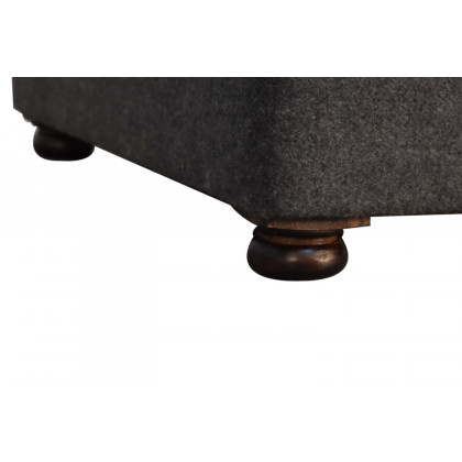 Artisan Battleship Pet Sofa Bed - Deep Button