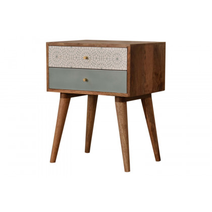 Artisan Patterned Bedside - Green