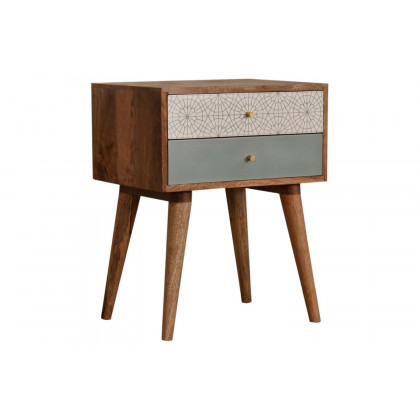 Artisan Patterned Bedside - Green