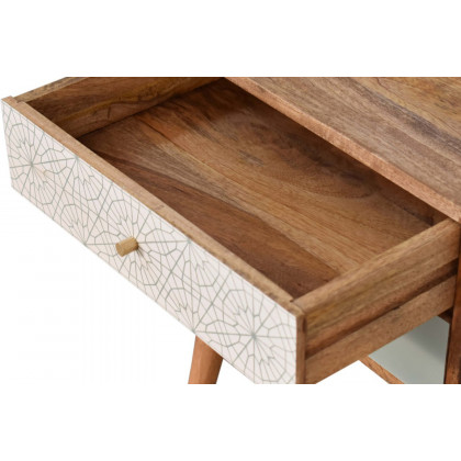 Artisan Patterned Bedside - Green
