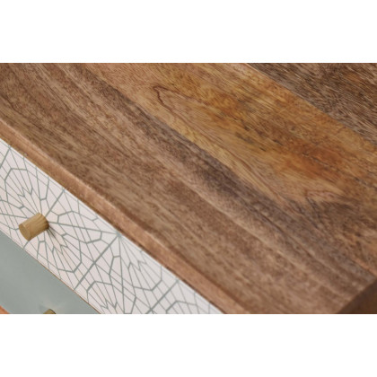 Artisan Patterned Bedside - Green