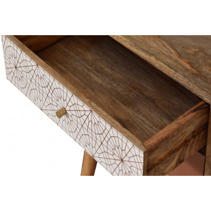 Artisan Patterned Bedside - Brick Red